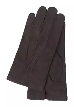 Кожаные перчатки GRETCHEN "Мужские перчатки Джендрик", изготовлены из итальянской козьей замши, коричневый