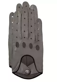 Кожаные перчатки GRETCHEN "Женские перчатки для вождения" с классическими отверстиями на щиколотке, черный