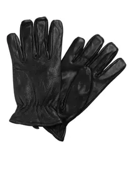 Кожаные перчатки Jack & Jones "JACROPER LEATHER GLOVE", черный