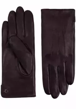 Кожаные перчатки KESSLER "Carla", боковой разрез, декоративная окантовка, цвет Manchu