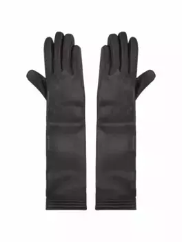 Кожаные перчатки Kiton, серый