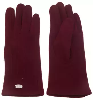 Кожаные перчатки leslii с модными декоративными швами, бордовый