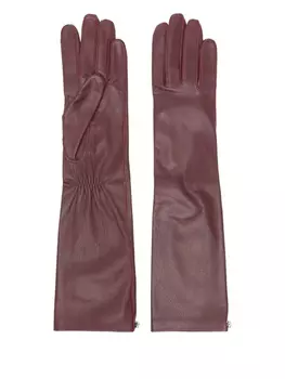 Кожаные перчатки Magda Butrym с розовыми вставками, красный