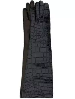 Кожаные перчатки Miu Miu, черный