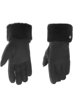 Кожаные перчатки PEARLWOOD "Эмма", дышащие, терморегулирующие, ветро- и водоотталкивающие, черный