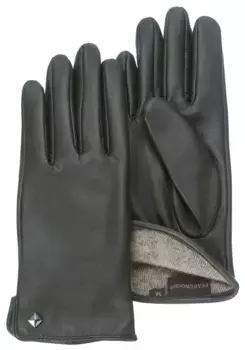 Кожаные перчатки PEARLWOOD "Meg", декоративная заклепка в виде камня, эластичный пояс, боковой разрез, цвет Pine