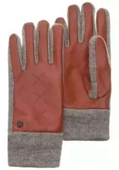 Кожаные перчатки PEARLWOOD "Smilla", оригинальные заклепки PEARLWOOD из нержавеющей стали, цвет Burnt