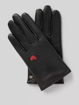Кожаные перчатки с узорчатой строчкой модель 'TUILERIES TOUCH' Roeckl, черный