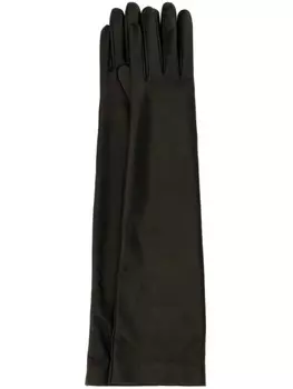 Кожаные перчатки Saint Laurent, черный