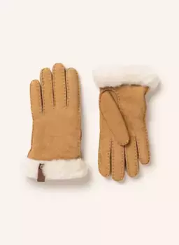 Кожаные перчатки Ugg, коричневый