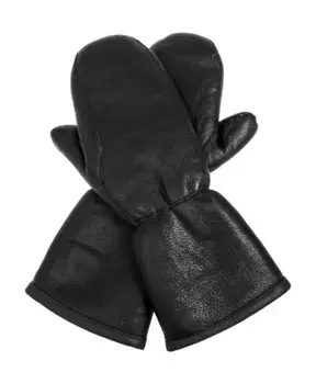 Кожаные перчатки Yves Salomon, черный