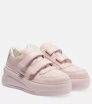 Кожаные платформенные кроссовки Face Acne Studios, Pastel Pink