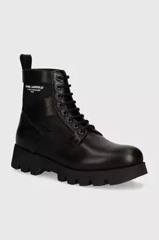 Кожаные походные ботинки Karl Lagerfeld Terra, черный