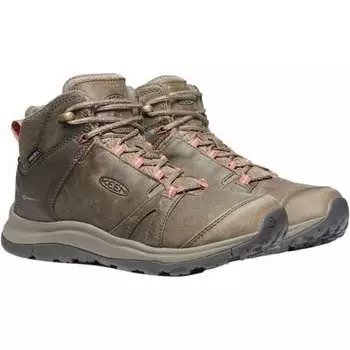 Кожаные походные ботинки Terradora II Mid WP женские KEEN, цвет Brindle/Redwood