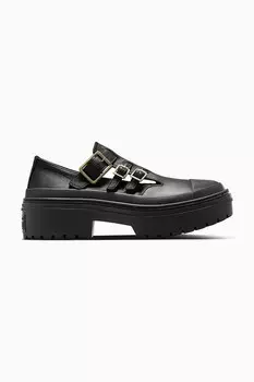Кожаные полуботинки Chuck Taylor All Star Lugged Heel MJ Converse, черный