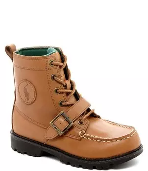 Кожаные прочные ботинки Polo Ralph Lauren для мальчиков Ranger II (для малышей), коричневый