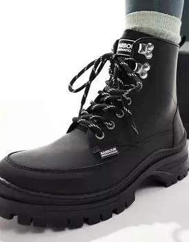 Кожаные резиновые походные ботинки Alani черного цвета Barbour International