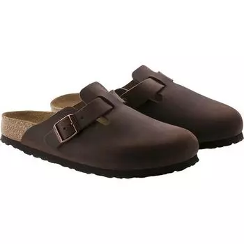 Кожаные сабо Boston с мягкой стелькой женские Birkenstock, цвет Habana Oiled Leather