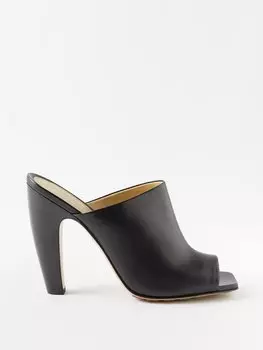 Кожаные сабо canalazzo 120 Bottega Veneta, черный