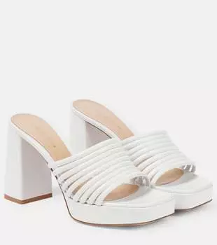 Кожаные сабо lena 95 Gianvito Rossi, белый