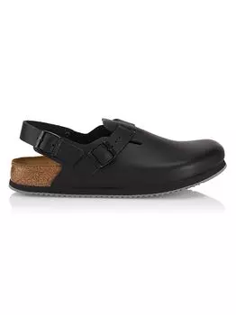 Кожаные сабо Tokio с большой пряжкой Birkenstock, черный
