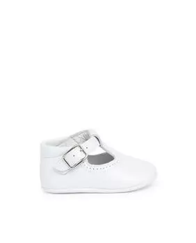 Кожаные самородки для мальчика с пряжкой Pisamonas, белый