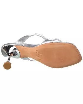 Кожаные сандалии Alexandre Birman Clarita Square 85, серебро