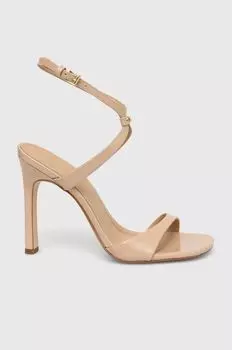 Кожаные сандалии Amara Michael Michael Kors, бежевый