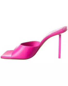 Кожаные сандалии AMINA MUADDI Laura 95, розовый