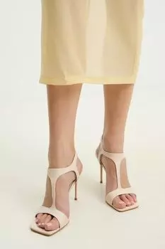 Кожаные сандалии Answear.Lab, бежевый