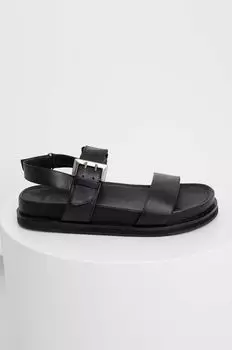 Кожаные сандалии Answear Lab, черный