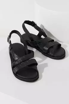 Кожаные сандалии Answear Lab, черный