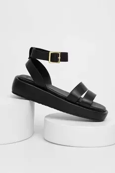 Кожаные сандалии Answear Lab, черный
