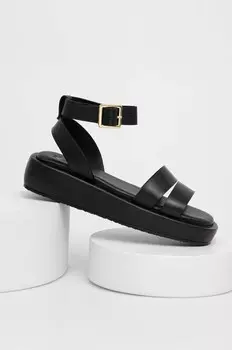 Кожаные сандалии Answear Lab, черный