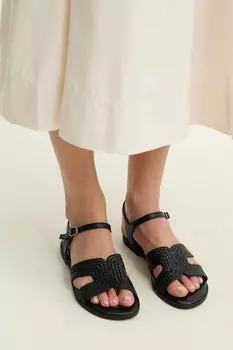 Кожаные сандалии Answear.Lab, черный