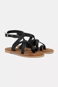 Кожаные сандалии Answear.Lab, черный