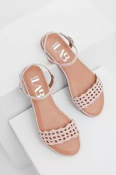 Кожаные сандалии Answear Lab, розовый