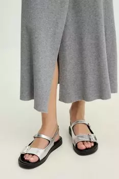 Кожаные сандалии Answear.Lab, серебряный