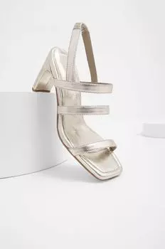 Кожаные сандалии Answear Lab, золото