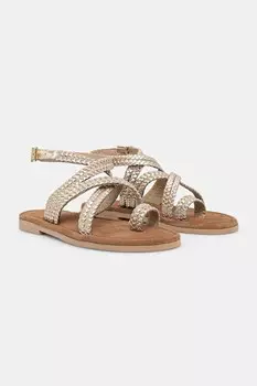 Кожаные сандалии Answear.Lab, золотой