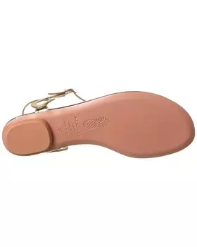 Кожаные сандалии Aquazzura Почти Bare, золото