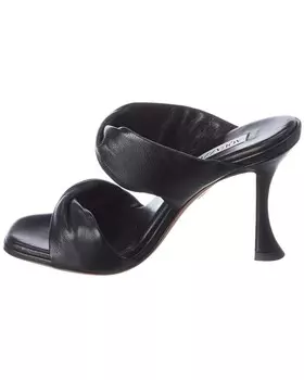 Кожаные сандалии Aquazzura Twist 95, черный