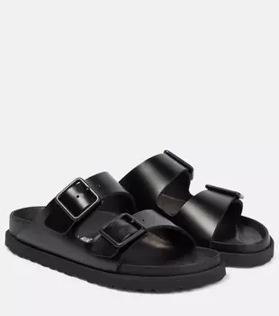 Кожаные сандалии Arizona Birkenstock, черный