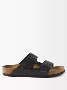 Кожаные сандалии arizona Birkenstock, черный