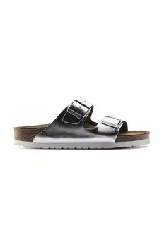 Кожаные сандалии Arizona Birkenstock, серебряный