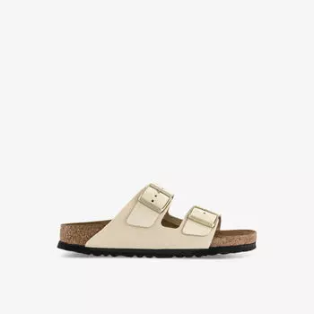 Кожаные сандалии arizona с двумя ремешками Birkenstock, экрю