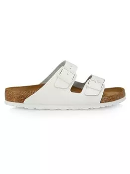 Кожаные сандалии Аризоны Birkenstock, белый