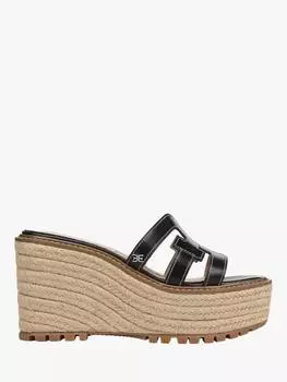 Кожаные сандалии-эспадрильи laine на танкетке Sam Edelman, черный