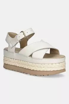 Кожаные сандалии Aubrey с ремешком на щиколотке Ugg, бежевый