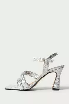 Кожаные сандалии Ayana с плетеными ремешками Alura, серебряный